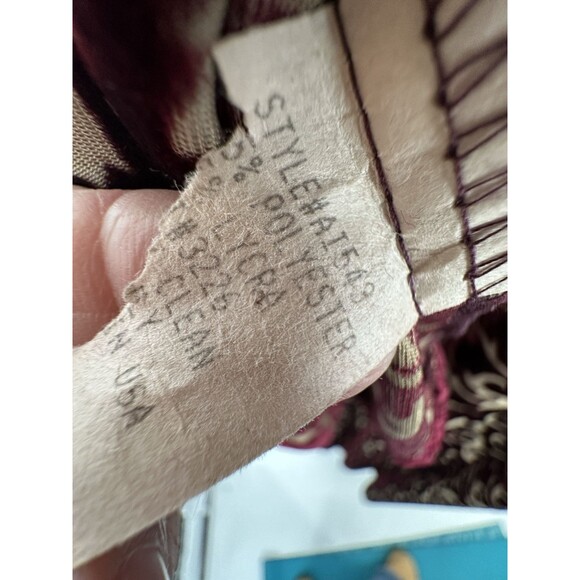 Ci Sono Size‎ M/L Crush Velvet  Burgundy Attached  Jacket Formal Holiday Dress - Picture 5 of 11